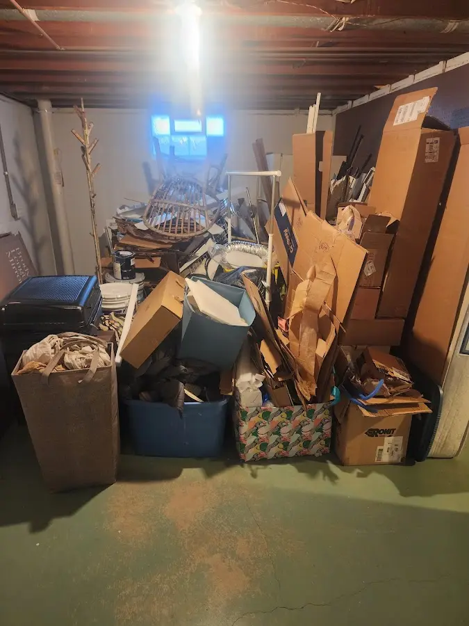 Roll-off dumpster container at job site for Roll Off Dumpster Rental in Volo